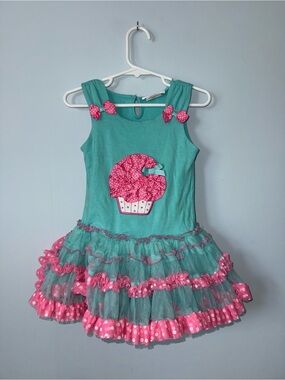 Emily Rose Teal and Pink Cupcake Tutu Bodysuit